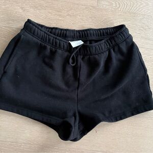 Aritzia Black Drawstring Athletic Lounge Shorts